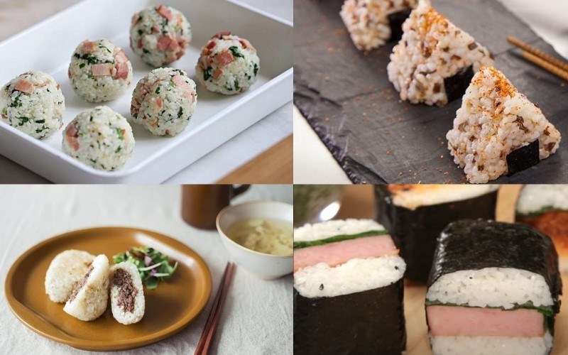 Onigiri cơm nắm Nhật Bản được tạo hình hấp dẫn, thơm ngon